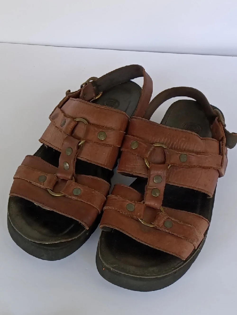 Vans Vintage Monk Sandals Mens Sze 12 Leather Upper